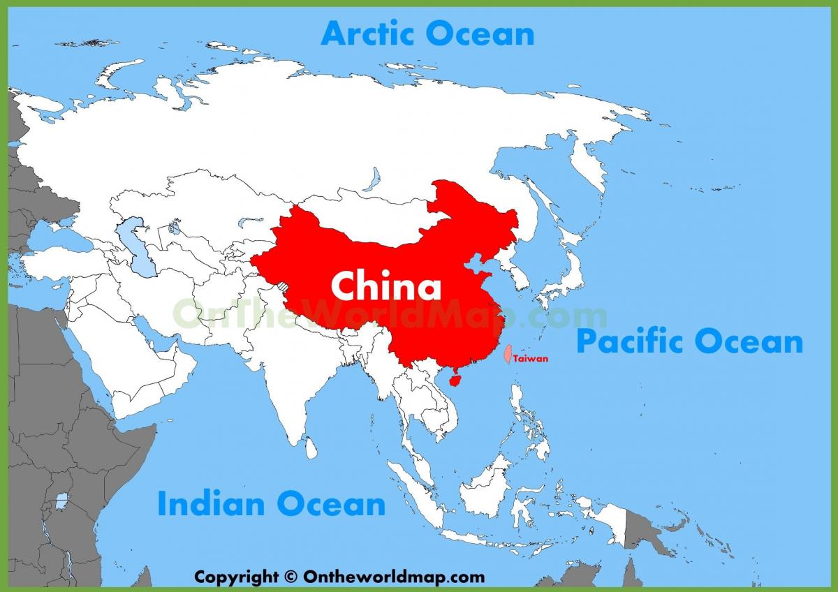 Kina asien kort
