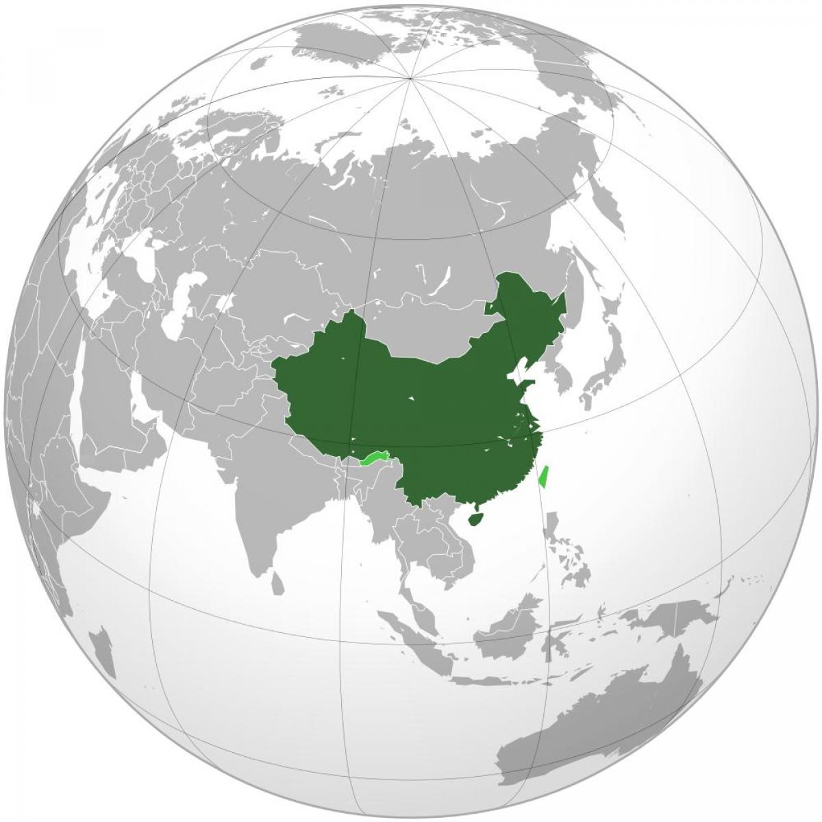 Kina kortet verden