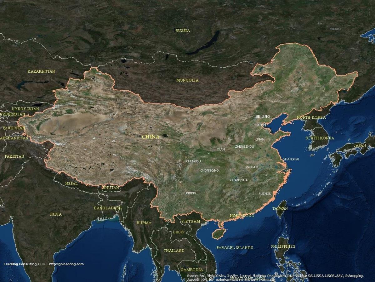 Kina satellit-kort