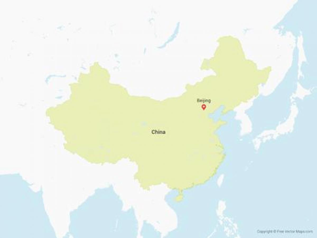 vektor kort over Kina