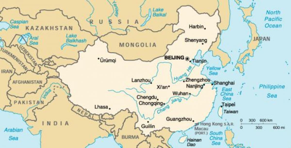 gamle kort over Kina
