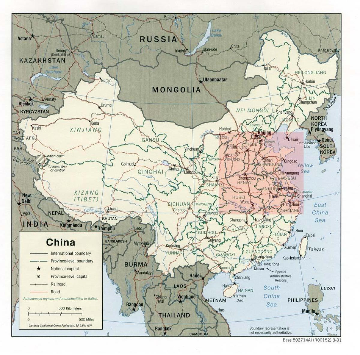 kort over north China plain
