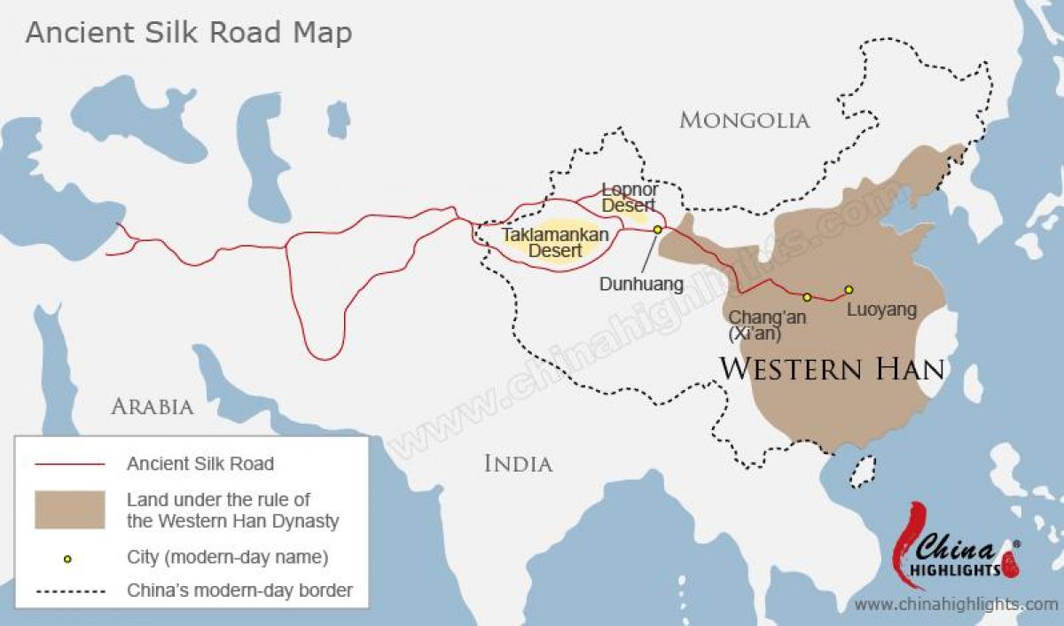 Kina kort silk road