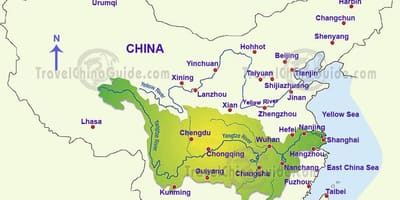 Kina kort yangtze-floden