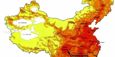 Befolkningen kort over Kina