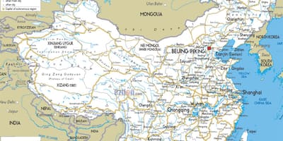 Kina veje kort