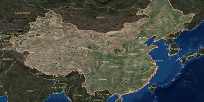 Kina satellit-kort
