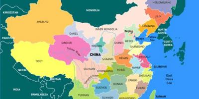 Kina kort med provinser
