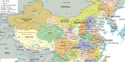 Politisk Kina kort